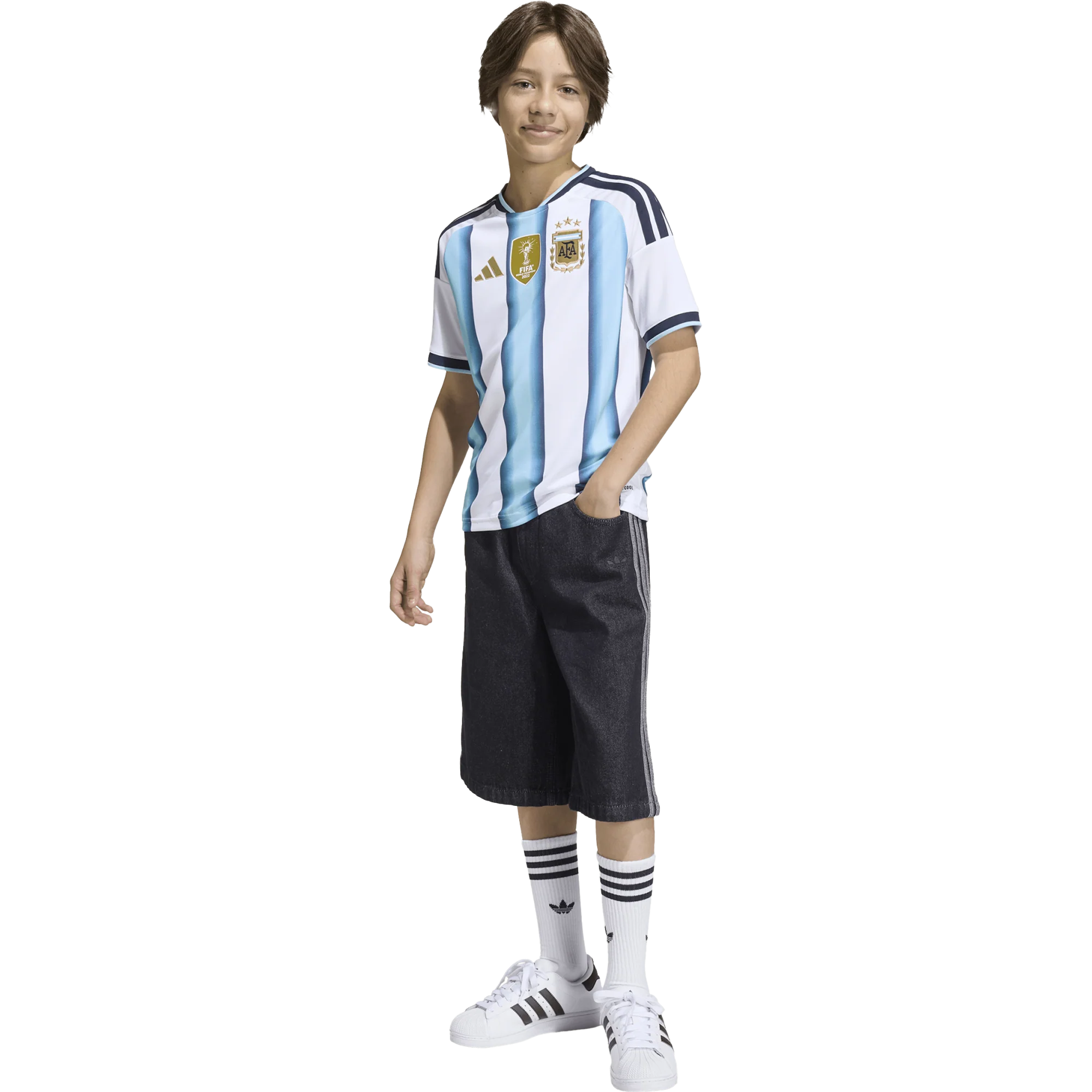 Youth Argentina AFA Home Replica Jersey - Image 2