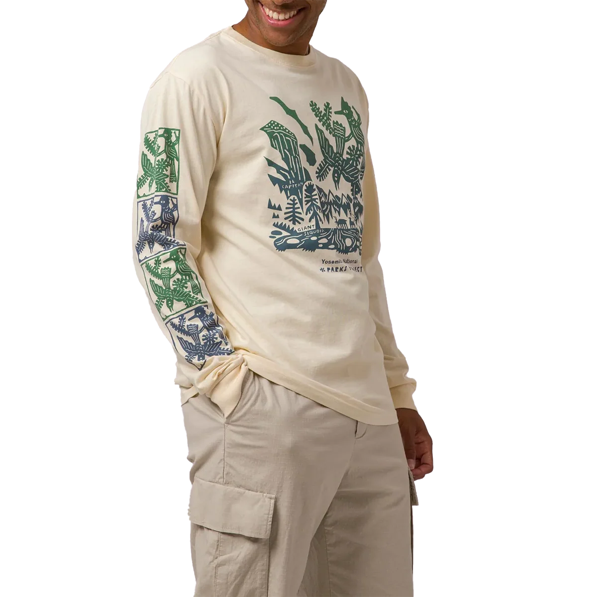 Yosemite Woodcut Long Sleeve Tee - Image 2